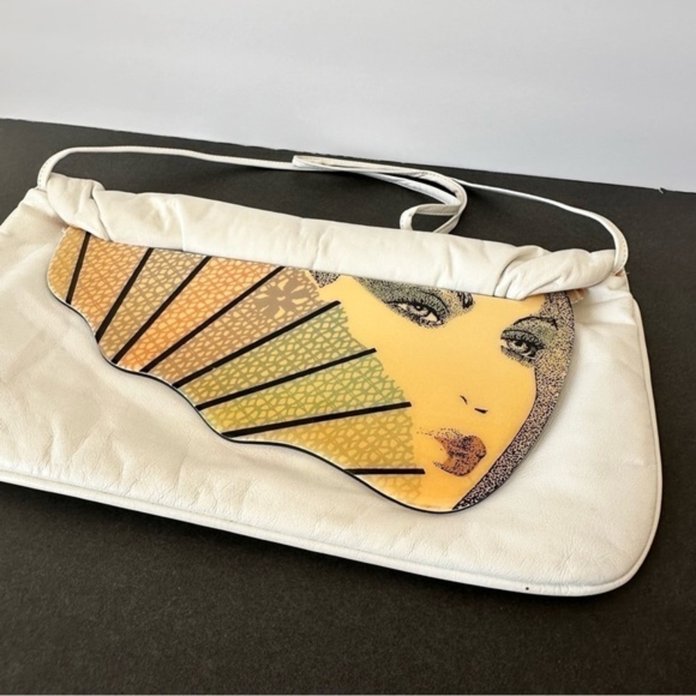 Vintage leather Moon Bag by Patricia Smith in 1987